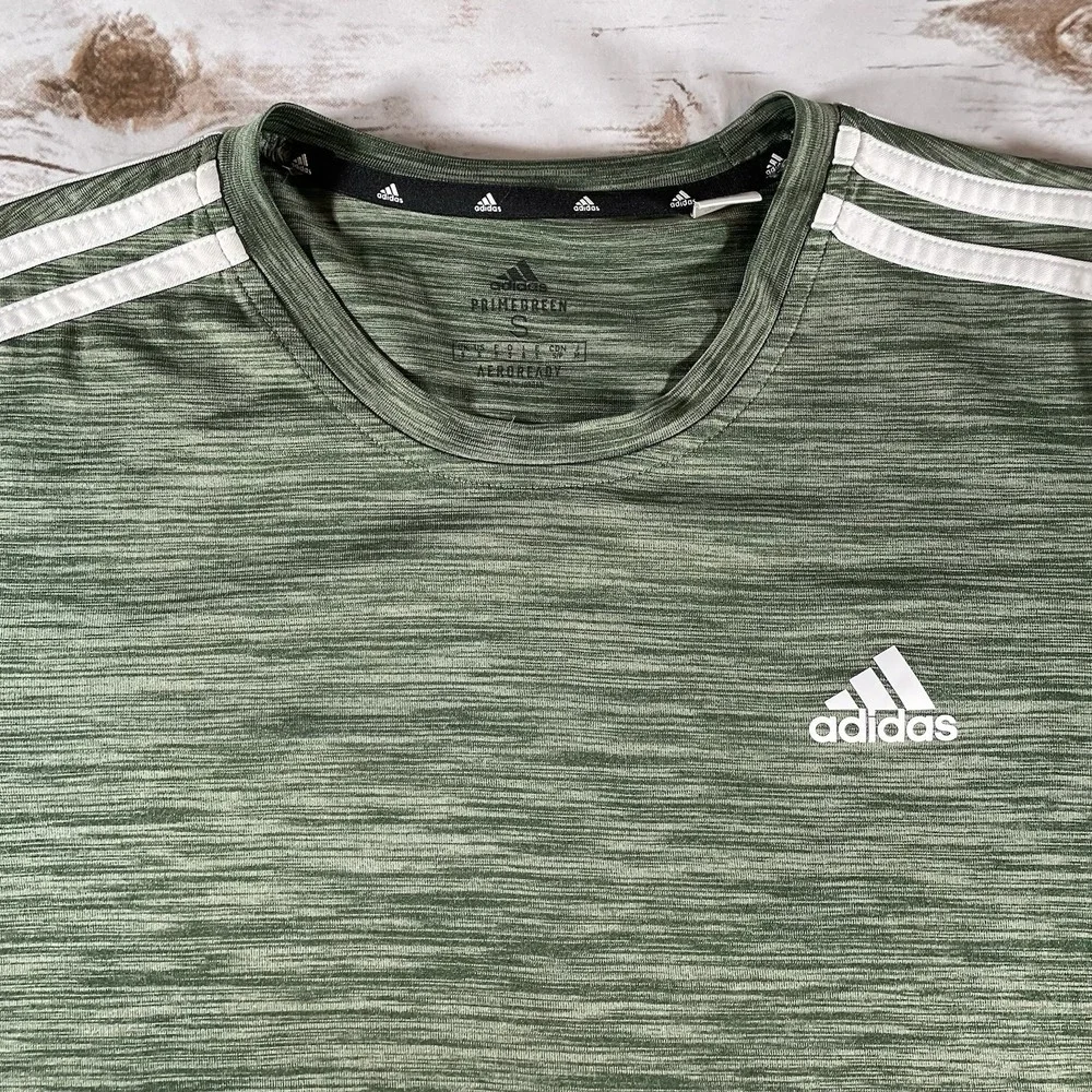 Adidas‎ Men's Small Primegreen AEROREADY Performance T-Shirt Green Blokecore